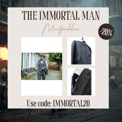 Maatpak Voor Heren | 3-delig Pak | Grijs/blauw Plaid | Charlie Strong | Peaky Blinders | Peaky Blinders