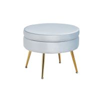 Poef Chanelle Lichtgrijs 52 cm Poef Chanelle Lichtgrijs 52 cm