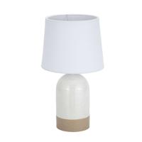 Bureaulamp Versa Duo Wit Linnen Keramisch 40 W 18 x 32,5 cm