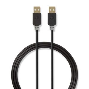 Nedis CCBW60000AT20 USB-kabel 2 m USB 2.0 USB A Antraciet