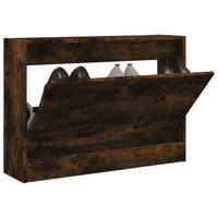 VidaXL Schoenenkast 80x21x57 cm bewerkt hout gerookt eikenkleurig