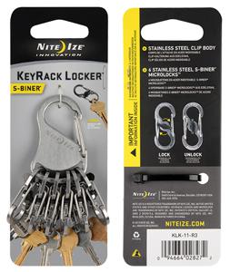 NITE Ize NI-KLK-11-R3 KeyRack Locker Sleutelkarabijn Zilver 1 stuk(s)