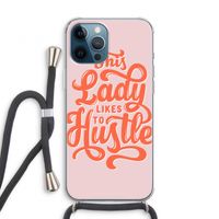 Hustle Lady: iPhone 12 Pro Transparant Hoesje met koord