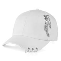 Persoonlijkheid ketting hoepel Baseballpet (wit)