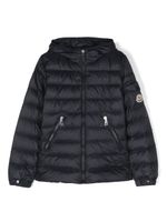 Moncler Enfant doudoune à patch logo - Bleu