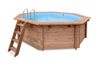 Luxe houten zwembad Cabana Beach 434x401x118cm