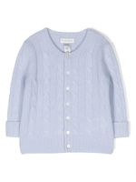 Ralph Lauren Kids cardigan en maille torsadée - Bleu