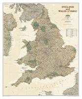 Wandkaart 20667 Engeland en Wales, antiek, 76 x 91 cm | National Geographic