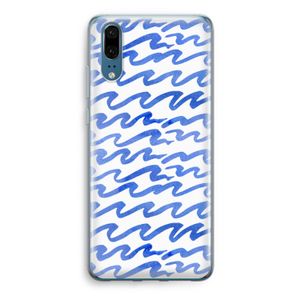 Blauwe golven: Huawei P20 Transparant Hoesje