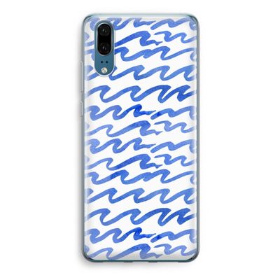 Blauwe golven: Huawei P20 Transparant Hoesje