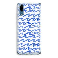 Blauwe golven: Huawei P20 Transparant Hoesje