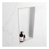 Wandnis Solid Surface Easy | In- en opbouw | 30x60x8 cm | 1 vak | Linen/Talc