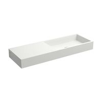 Fontein Clou Mini Wash Me 56x19x6cm Aluite Mat Wit (Met Voorbewerkt Kraangat Links)