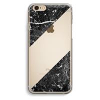 Zwart marmer: iPhone 6 / 6S Transparant Hoesje - thumbnail