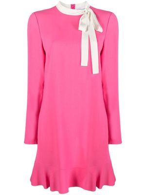 RED Valentino robe nouée à manches longues - Rose