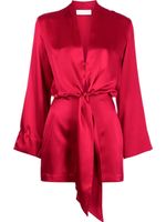 Michelle Mason robe courte en soie - Rouge