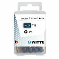 Set van tips WITTE Pozidriv PZ2 5 Stuks