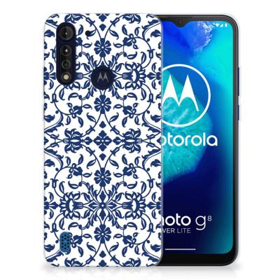 Motorola Moto G8 Power Lite | TPU Case | Flower Blue