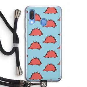 Dinosawrr: Samsung Galaxy A40 Transparant Hoesje met koord
