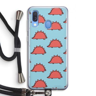Dinosawrr: Samsung Galaxy A40 Transparant Hoesje met koord