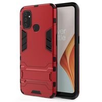 Armor Series OnePlus Nord N100 Hybrid Case met Standaard - Rood