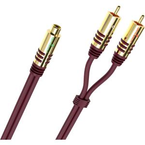 Oehlbach D1C20560 NF Y-Sub Adapter Cinch Audio Adapter [2x Cinch-stekker - 1x Cinch-koppeling] Bordeaux