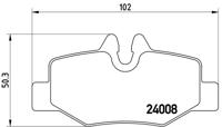 Remmenset, remschijf BREMBO, Remschijftype: Massief, Inbouwplaats: Achteras, u.a. für Mercedes-Benz - thumbnail