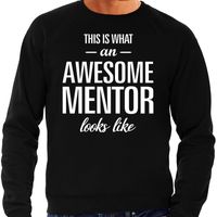 Awesome mentor / leermeester cadeau sweater zwart heren - thumbnail
