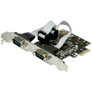 VALUE PCI-Express-Kaart, Serieel RS232, D-Sub 9, 2 Poorts