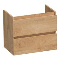 Brauer Joy - Onderkast Ondiep - 60 cm - met 2 Softclose Lades Greeploos en 1 Sifon Uitsparing - Forest Tan