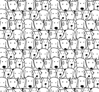 Slaapkamer behang Schattige honden patroon Slaapkamer behang Schattige honden patroon