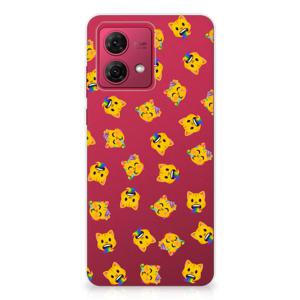 TPU bumper voor Motorola Moto G84 Katten Emojis