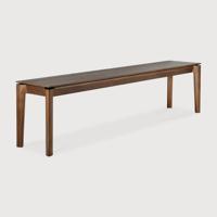 Ethnicraft Eetkamerbank 'Bok' Gevernist Teakhout, 186cm, kleur Bruin
