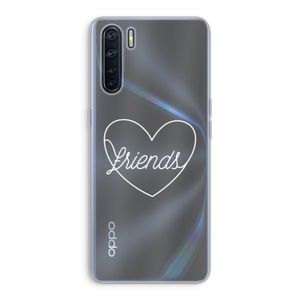Friends heart pastel: Oppo A91 Transparant Hoesje