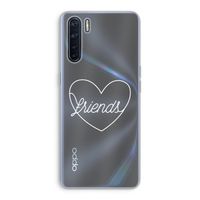 Friends heart pastel: Oppo A91 Transparant Hoesje