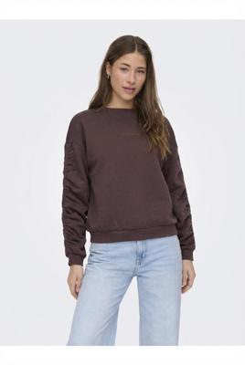 Only Onlsweat L/s Ruched Crew Swt Sweater Coffee Bean