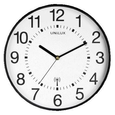 Wandklok Unilux Maxi radio controlled Ø 37.5cm zwart/wit Wandklok Unilux Maxi radio controlled Ø 37.5cm zwart/wit