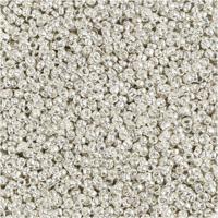 Creativ Company Rocailles, d 1,7 mm, afm 15/0, gatgrootte 0,5-0,8 mm, silver metal, 25 gr/ 1 doos