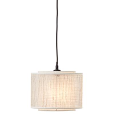 Brilliant HanglampOdar zwart met zandkleur lampenkap - 99481/09