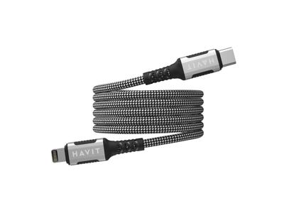 Havit CB6298 - Magnetische USB type C-Lightning kabel, 1 m (zwart)