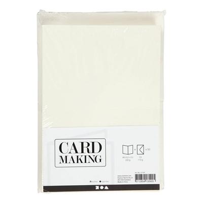 Creativ Company Kaarten en enveloppen off-white, 50 sets