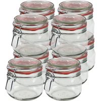 10x Weckpotten/inmaakpotten 500 ml met beugelsluiting