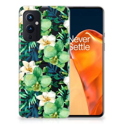 OnePlus 9 | TPU Case | Orchidee Groen OnePlus 9 | TPU Case | Orchidee Groen