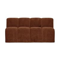 Woood Mojo eetkamerbank 164 cm met rugleuning rib Roestbruin