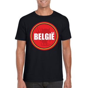 Zwart Belgie shirt met duivel in cirkel shirt heren