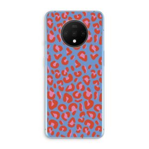 Leopard blue: OnePlus 7T Transparant Hoesje