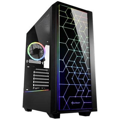 Sharkoon RGB LIT 100 Midi-tower PC-behuizing Zwart