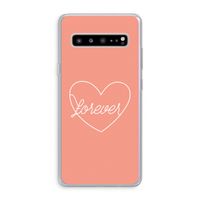 Forever heart: Samsung Galaxy S10 5G Transparant Hoesje