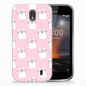 Nokia 1 TPU Hoesje Sleeping Cats