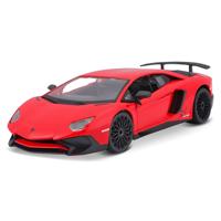 BBURAGO Modelauto - Lamborghini Aventador - rood - 22 x 11 x 7 cm - speelgoedauto